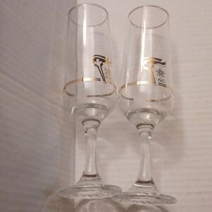 4/$80 Calgary Winter Olympic Champagne Flutes - Set Of 2 (1988)
